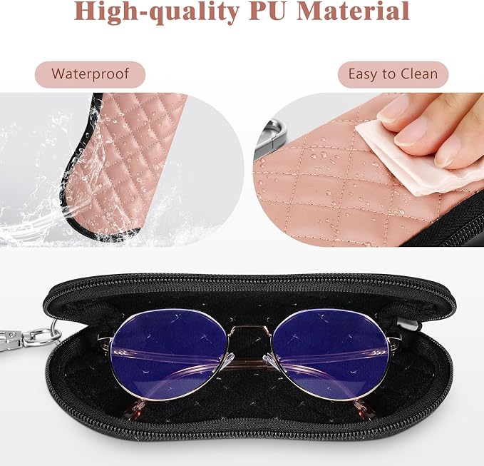 MoKo Sunglasses Soft Case Ultra Light Neoprene Zipper Eyeglass Case for Men Women - Image 2