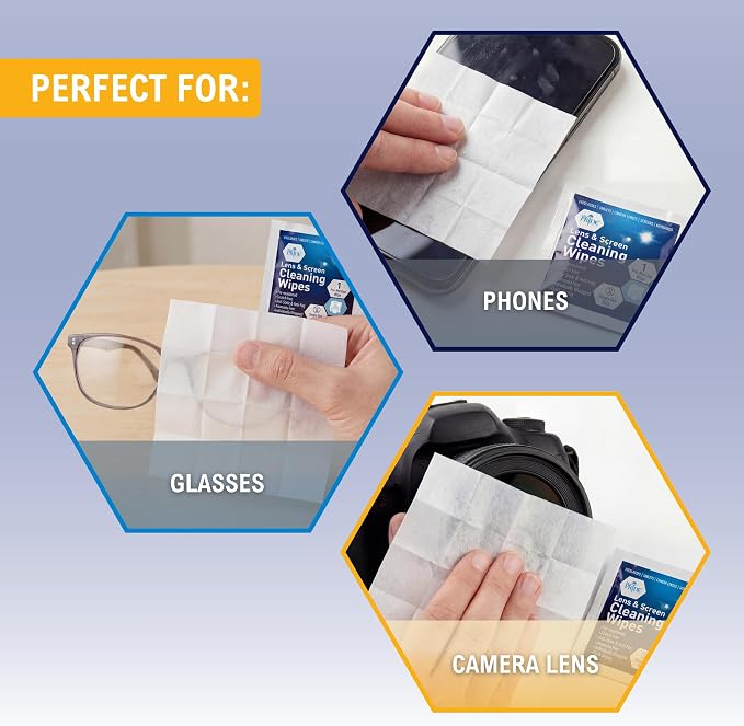 MED PRIDE Lens & Screen Cleaning Wipes, Anti-Fog, Anti-Static, 400-Count - Image 9