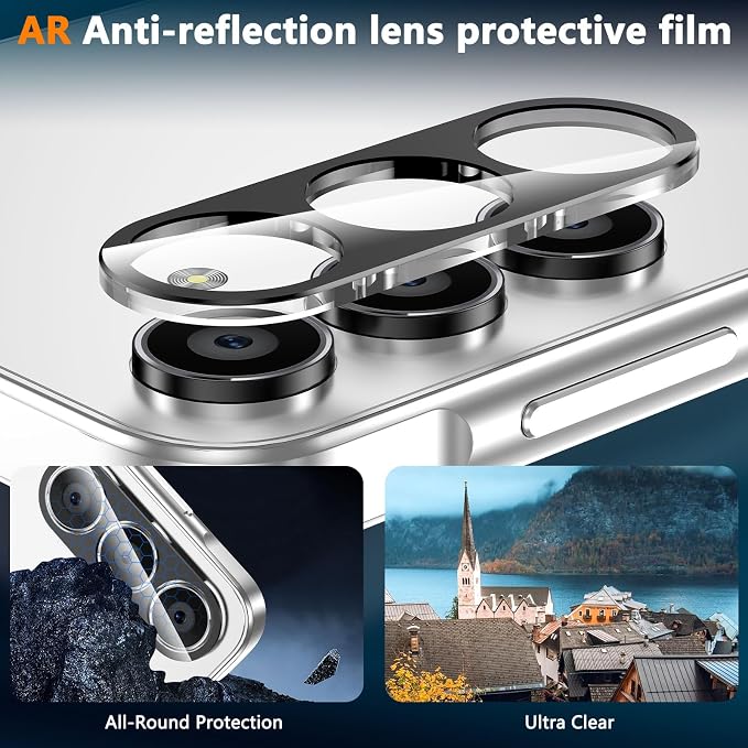 for Samsung Galaxy A16 Privacy Screen Protector Camera Lens Protector | 2+2 Pack, Anti Spy, 9H Tempered Glass,Fingerprint Unlock, Full Coverage, Anti-Scratch, Round Edge, Bubble Free, Easy Install - Image 6