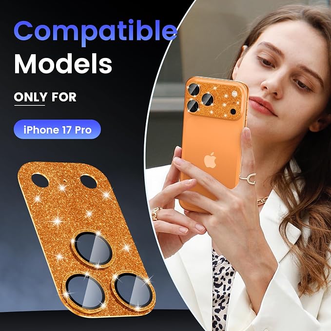 Tensea for iPhone 17 Pro Camera Lens Protector Bling | Metal Aluminum Alloy Tempered Glass Cover Camera Screen Protector Accessories, Case Friendly - Image 2