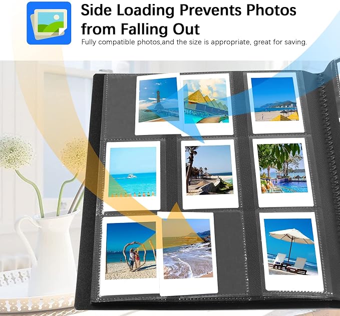 432 Pockets 2x3 Inch Photo Album for Polaroid & Instax Mini Pictures, Black | Large Capacity, Acid-Free Black Pages, Durable Hard Cover, Elastic Band Closure for Secure Storage Everyday Instant Photos - Image 7