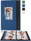 4x6 Slip In Photo Album Holds 300 Pockets Cloth Cover Navy Blue | DIY cover window, Acid free pages, PVC free pockets, Family Travel Wedding, Gift ready by Remowith