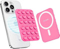 Klearlook Magnetic Suction Phone Mount for MagSafe Case, Hot Pink | Removable Sticky Phone Grip Holder for Hands-Free Makeup / Selfie / Vlog for TikTok & Instagram Influencer / Creator by KlearlookMaximizedClarity