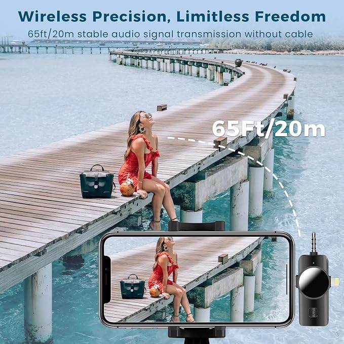 Mini Microphone for iPhone Android, 3 Wireless Lavalier Microphones | USB-C Lightning 3.5mm receiver, plug and play noise reduction mic for camera, TikTok, YouTube, vlog and interviews - Image 6