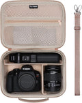 Small Camera Case Bag for Canon EOS Rebel T7/R50//R100 DSLR Camera Beige | Hard Carrying Travel Case for Canon EOS Rebel T7/R50//R100/R6 Mark II/R8/R6 Mark III/R50 V/T6/R10/R5 Mark II DSLR SLR Camera by LTGEM