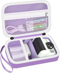 Kids Camera Case for Instant Print and Film Cameras, Purple | For Cimizi/ for GREENKINDER/ for Gofunly/ for HiMont Kid Camera, Shockproof Organizer with Removable Divider & Mesh Pockets by Grapsa