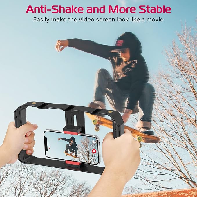 ULANZI U Rig Pro Smartphone Video Rig, Filmmaking Vlogging Case Phone Video | Stabilizer Grip Tripod Mount for Videomaker Film-Maker Video-grapher with Cold Shoe Mount for iPhone Samsung and More - Image 2