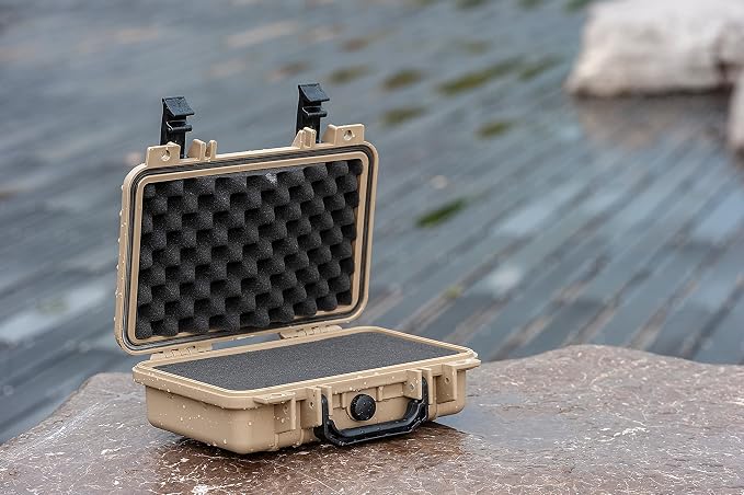 MEIJIA Portable All Weather Waterproof Protective Hard Case, Small Camera Case,Dry Case with Customizable Foam,Fit Use of Drones, Camera,Equipments, 11.65 ”x8.35”x3.78” - Image 5