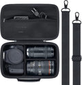 Hard Case for Canon EOS Rebel T7/T100/R50/R100 DSLR Camera with Lens | Compatible with Canon T7/T100/R50/R100/R5/R6 V//R6 Mark II DSLR Camera and Lens, With Shoulder Strap, Protective Case, Black by Baval