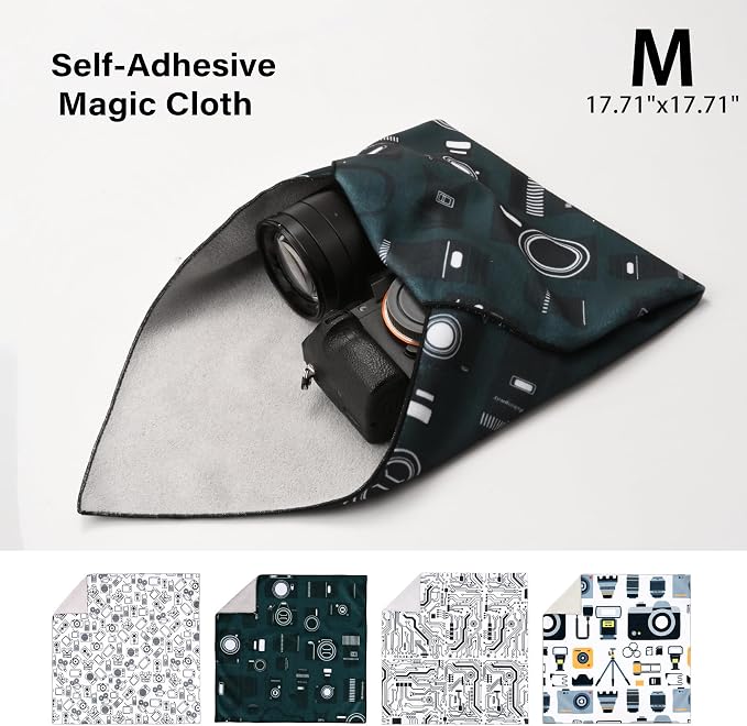 Camera Wrap, Protective Wrap Anti-Scratch Lens pouche, Magic Self-Adhesive Cloth, Universal Storage Cloth for DSLR, Smartphones, Laptops, electronics,Cosmetic,whatever you need to protect - Image 2