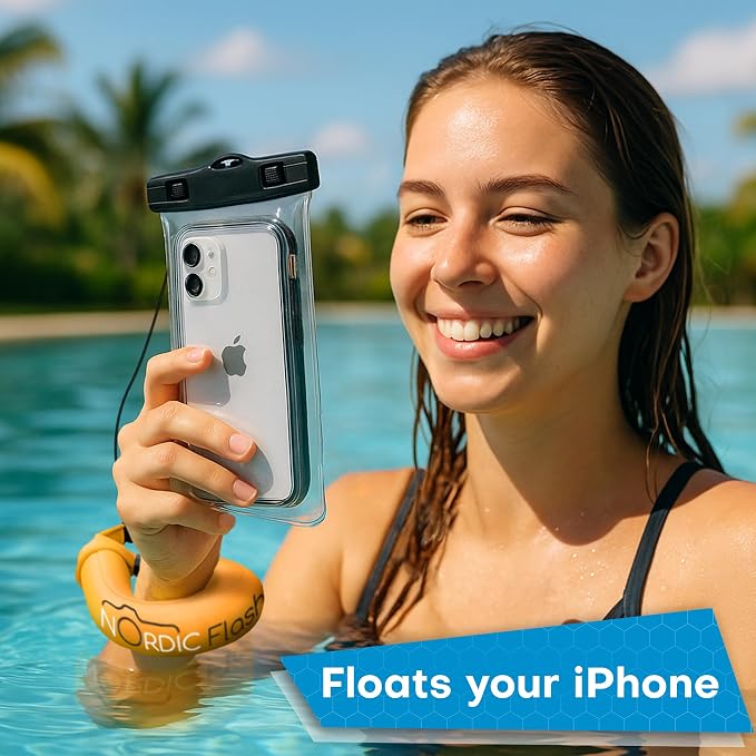Nordic Flash Waterproof Phone & Camera Float Wrist Strap for Underwater | Waterproof Float Strap Compatible with GoPro Hero 13, Insta360 X4, DJI Action 5 Pro, iPhone, OM System TG-7 & Kodak WPZ2 - Image 2