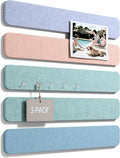 Fluxynara 13" x 2" Felt Wall Panels, Coastal Haze | 5-Pack Includes 35 Push Pins and Adhesive Tabs for Photos, Notes and Decor in Bedroom Doors, Home Office or Studios by FLUXYNARA