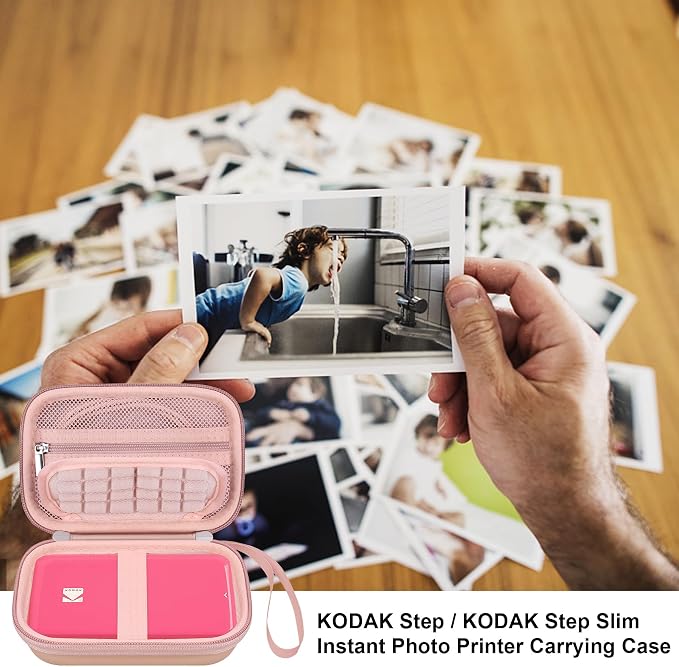 Elonbo Camera Carrying Case for KODAK Step Instant Smartphone Photo Printer | KODAK Step Portable Mini Color Wireless Mobile Printer Hard Travel Bag, Color Picture Printer Storage Holder, Rose Gold+ - Image 7