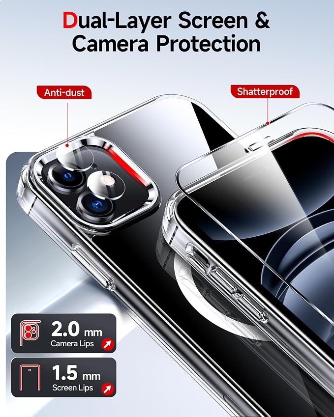LeYi for iPhone-11 Clear Case: with Screen Protector X2 + Camera Cover X2: Protective [MagSafe Compatible] Magnetic Funda para ipone 11case Men Women Cases for i Phone 11 iphone11, Transparent - Image 5