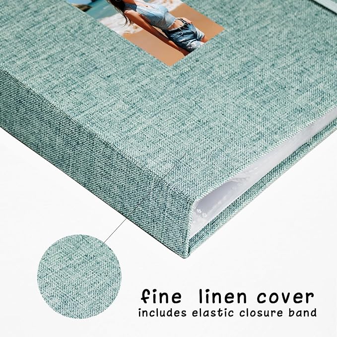 Mini Photo Album (2-Pack) for 2x3" Instax Mini & Polaroid Photos – Each Linen Album Holds 208 Photos - Image 2