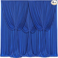 4 Panels Royal Blue Backdrop Curtains for Wedding Party Wrinkle Free Backdrops Curtain Drapes Fabric Decorations Photo Back Drop Cloth for Baby Shower Photography Stage Reception 20ft(W) x 12ft(H) by Tao-GePartyDecorations