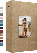 Vienrose 4x6 Photo Album,420 Pockets,Linen Cover with Window,Khaki | Linen Hardcover, Slip In Photo Book, Family Memory Album, Travel Keepsake by Vienrose