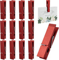Grid Wall Hooks Clips, 12pcs Gridwall Accessories Oil Painting Sign Panel Hanging Display Siding Clips for Retail Art Exhibition Workspace Organization Storage Displays (Red) by UVKDEENK