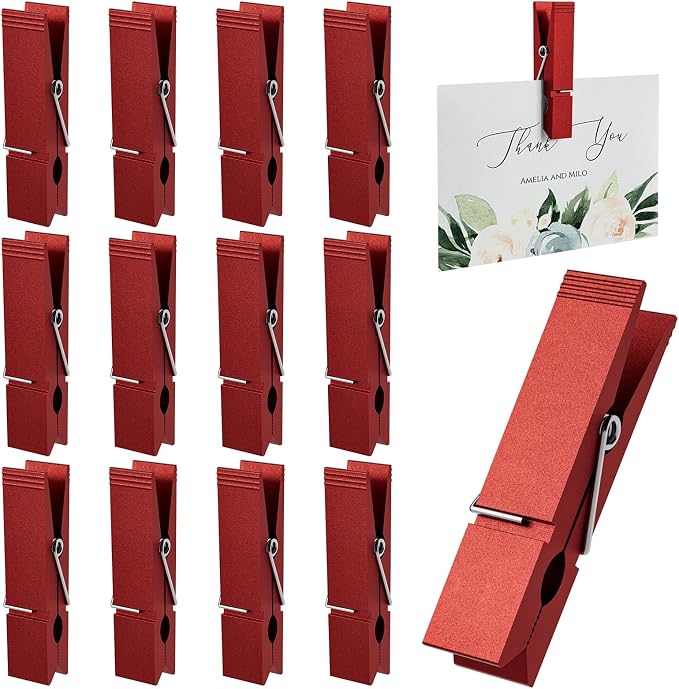 Grid Wall Hooks Clips, 12pcs Gridwall Accessories Oil Painting Sign Panel Hanging Display Siding Clips for Retail Art Exhibition Workspace Organization Storage Displays (Red) by UVKDEENK