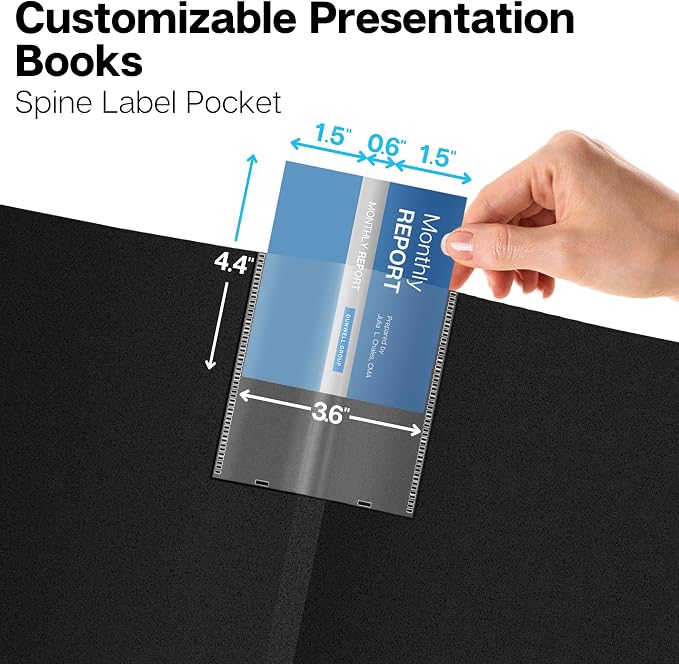 Dunwell 9x12 Presentation Binder, 24 Pockets, Displays 48 Pages, Aqua | Clear Plastic Sleeves, Acid-Free Poly, Fits 9x12 & A4 Documents, Artwork Storage - Image 2