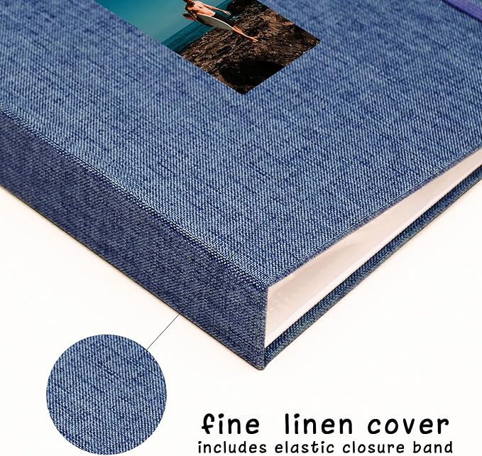 Mini Photo Album (2-Pack) for 2x3" Instax Mini & Polaroid Photos – Each Linen Album Holds 208 Photos - Image 2