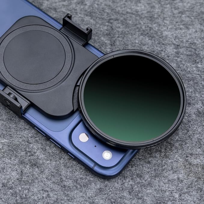 67mm Variable ND2-128 ND Filter Mount Kit with Magnetic Phone Camera Grip & Storage Pouch for iPhone 17 Air 16 15 14 Pro Max Accessories,Neutral Density Lens Filter Adapter Set w Cold Shoe & 1/4''Hole - Image 9