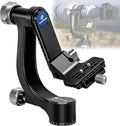 Leofoto Gimbal Head, Compact Outdoor Shooting Gimbal Head with 360° Pan Rotation, 3/8"-16 Mounting Hole and Arca-Type Clamp for DSLR/Camcorder/Camera/Telephoto, Max Load to 30kg /66.14 lb (PG-4-Black) by TAKINGITFURTHER-LEOFOTO