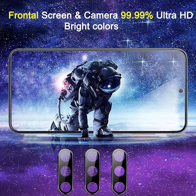 Ferilinso 3 Pack Privacy Screen Protector for Samsung Galaxy S25 Plus | 9H+ Tempered Glass, Military-Grade Shatterproof, HD, Case Friendly, Easy Installation Bubble Free, with Camera Lens Protector - Image 6