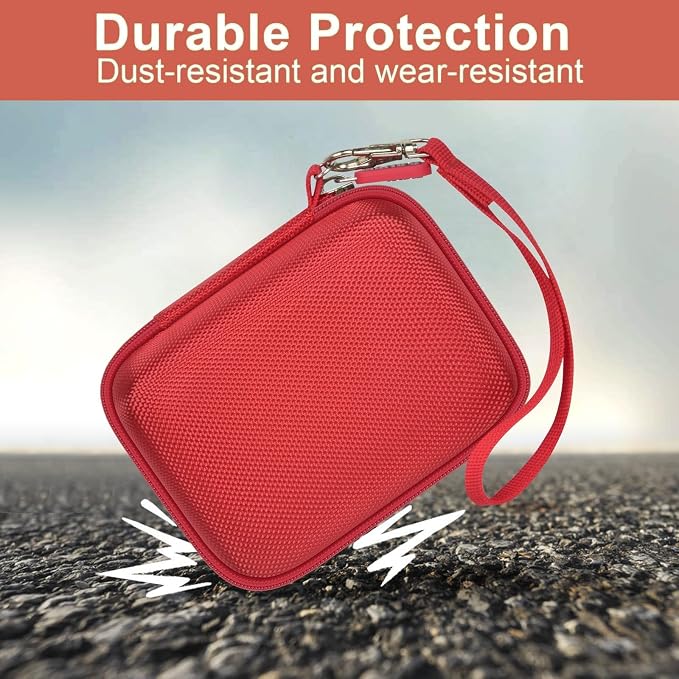 ALKOO Digital Camera Case for CAMKORY, Camera Pouch for KODAK Pixpro -Red | for Lecran/for VAHOIALD Point and Shoot Camera, Hard Carrying Case with Mesh Pocket, Compact for Vlogging, Travel and Storage - Image 5