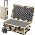 NANUK 935 Camera Hard Case with Cubed Foam, Waterproof Wheeled Carry-On | 22” x 14” x 9”, Protects Photography Equipment, Electronics, Drones & Tools, Customizable Cubed Foam, Lockable, Desert Tan by NANUK
