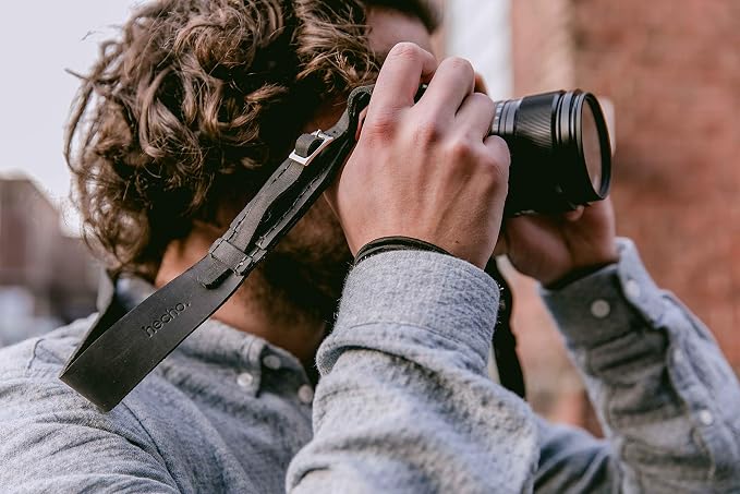 hecho. Brown Leather Camera Strap - Handmade & Fair Trade (Adjustable Leather Shoulder Strap compatible with Canon, Nikon, Sony Fujifilm, Kodak, Olympus and more, Camera Sling for Men & Women) - Image 4