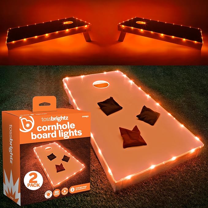 TossBrightz LED Cornhole Lights (Set of Two) - Weather Resistant Kit by Brightz