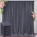 30 ft x 10 ft Wrinkle Free Charcoal Backdrop Curtain for Parties, Dark Grey Polyester Photo Backdrop Drapes for Baby Shower Wedding Engagement Birthday Party Backdrop Stand,5ft x 10ft 6 Panels by Outpain