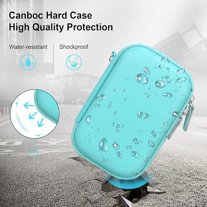 Canboc Carrying Case for HP Sprocket Portable 2x3 Instant Photo Printer | For Kodak Step Wireless Mobile Photo Printer, Zipper Mesh Bag fits Photo Paper Cable, Green - Image 4