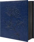 Vienrose 4x6 Photo Album Holds 400 Photos Vegan Leather Beige | Vertical pockets, Dark Blue, Large capacity, Family Wedding Baby Travel by Vienrose