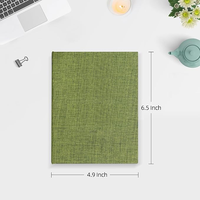 Mublalbum 2 Pack Small 4x6 Photo Album, 52 Pockets, Linen Cover,Green | Linen Cover, Portable Mini Picture Book, Holds 52 Vertical Pockets for Artwork Postcards, Picture Storage - Image 2