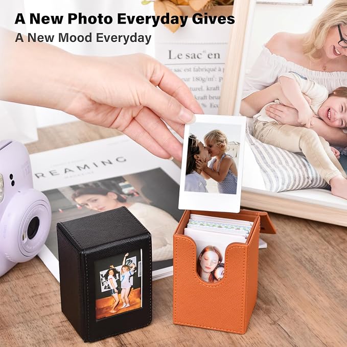 2x3 Inch Photo Holder Compatible for Instax Mini EVO/Liplay/SE/12/11/13/41/40/99/90/9/8/7S Camera Films, 3 Inch Film Storage Box, Photo Case Accessories Can Hold 50 PCS Picture - Black - Image 5