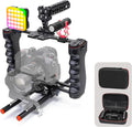 Zeadio All-in-One Video Rig Kit, Aluminum Handheld Camera Cage with RGB Video Light, Microphone, Top Handle,15mm Rod Guide, Extension Rods & Carrying Case for Filmmaking Vlogging Recording etc by Zeadio
