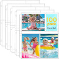 Fabmaker 100 Pack 4x6 Photo Sleeves for 3 Ring Binder, Hold 600 Photos | Clear Plastic Binder Sleeves, Photo Album Refill Pages, Acid Free Archival Page Protector, Binder Inserts for Postcard by Fabmaker