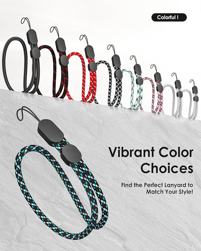 Avorast 6 Pack Cell Phone Camera Wrist Straps, Wrist Lanyards | Adjustable Nylon Hand Wrist Strap Lanyards for Flashlights, USB Drives, GoPro and Keys, Mixed Vibrant - Image 6