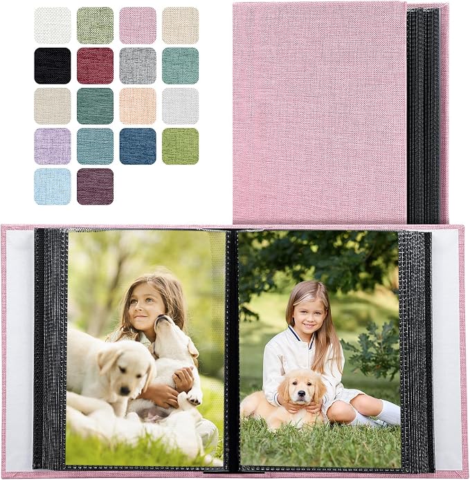 Photo Album 4x6 100 Pockets for Wedding Gifts,Linen Hardcover Picture Albums for Family Anniversary Baby Vacation Pictures - Image 2
