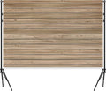 10 x 6.5 Ft Wood Backdrop Rustic Wooden Wall Photo Background | Brown Vintage Polyester Fabric Large Photo Background for Party Wedding Graduation Home Decoration Photo Booth Prop Banner by Dormirpilow