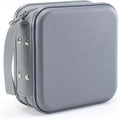 LIOVODE DVD Case, 48 Capacity Hard Plastic CD Case Holder for Car | DVD Storage, Hand Strap, Zipper Closure, Scratch-Resistant Sleeves, CD Storage for Music Blu-Ray Game Disc for Travel Office by LIOVODE