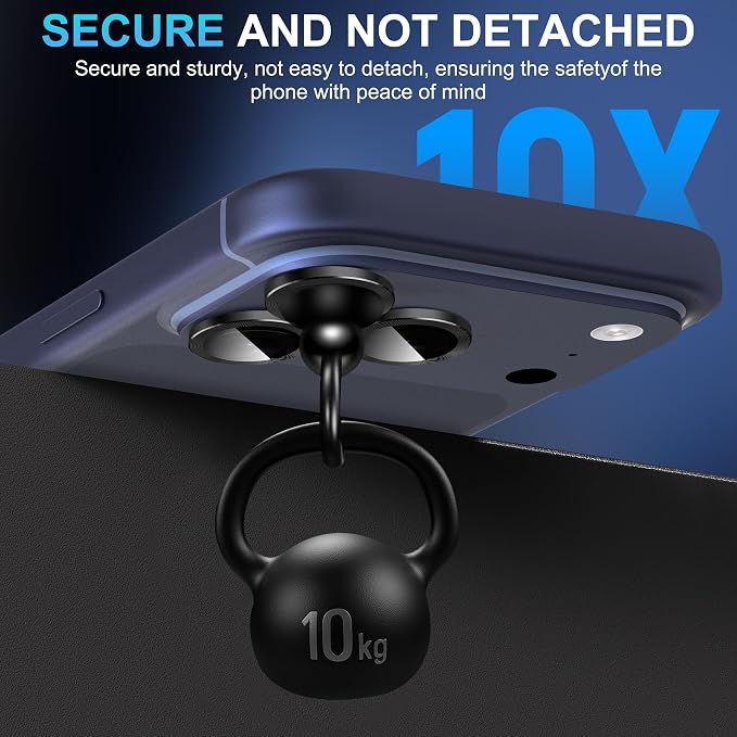 Suoman for iPhone 17 Pro Max Camera Lens Protector -Dark Blue | [All-in-one Frosted] [Strong-Adhesion] Metal Frame Tempered Glass Camera Lens Cover - Image 6