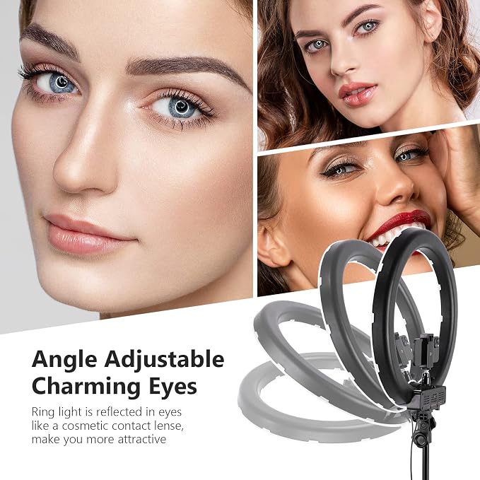 Neewer 18-Inch Ring Light, 55W Dimmable 5500K Light with 240 LEDs Color Filter, Soft Tube and Carrying Bag for YouTube, TikTok, Selfies and Photography, Compatible with Camera and Smartphones | Color Filter, Soft Tube, Carrying Bag, for YouTube TikTok,... - Image 5