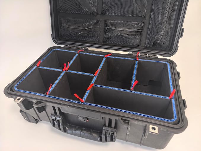 LAFENLIN UPGRADE DIY Divider System for Pelican 1510 Case, Customizable Organizer with U-Clips & Red Pull Tabs, Secure Foam Inserts for Tools, Camera, Medical, Tactical Gear (Case NOT Included) | Professional Divider with U-clips & Red Pull Tabs, Utili... - Image 9