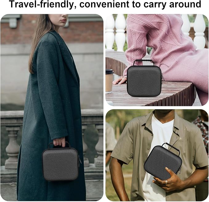 BOVKE Carrying Case for Fujifilm INSTAX Wide EVO 2-in-1 Instant Film Camera and Printer, Wide EVO Instant Camera Storage Bag Holder with Mesh Pocket for Film Filters, Cables, Film Packs, Black - Image 3