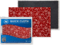 Microfiber Wholesale Quick Cloth Glasses Cleaning Cloths 5x7 Paisley Red | 2-Pack with Case | Double-Sided Lens Cleaner for Eyeglasses, Camera & Screens | Reusable Microfiber Glass Polishing Cloths by MicrofiberWholesale