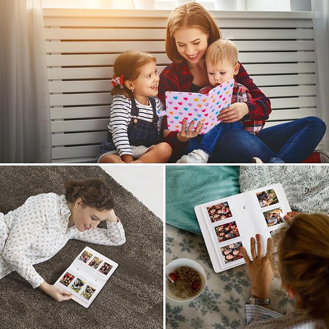 Veicevol 156-Pocket Album for Instax Mini & Polaroid 2x3 in Photos, Pueple | PU Leather Cover, Portable Album, Mini Photo Album for Fujifilm Instax Mini Camera, Polaroid Camera, Wedding Keepsake - Image 7