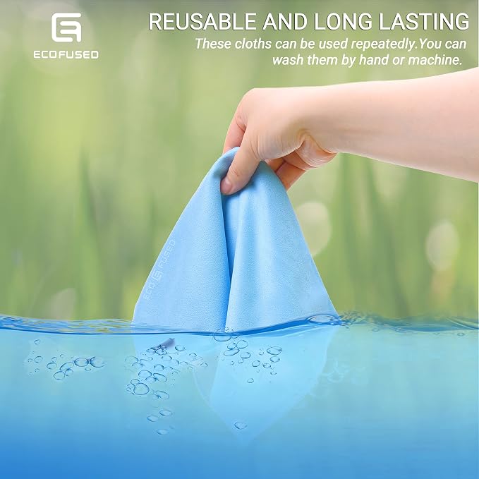 Microfiber Cleaning Cloths - 10 Pack - 6.6 x 6.2" - Double-sided Cleaning Cloths - Microfiber and Suede Cloth for Smartphones, LCD TV, Tablets, Laptop Screens, Camera Lenses and Other Surfaces - Image 4